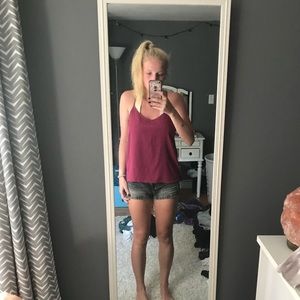 magenta tank top